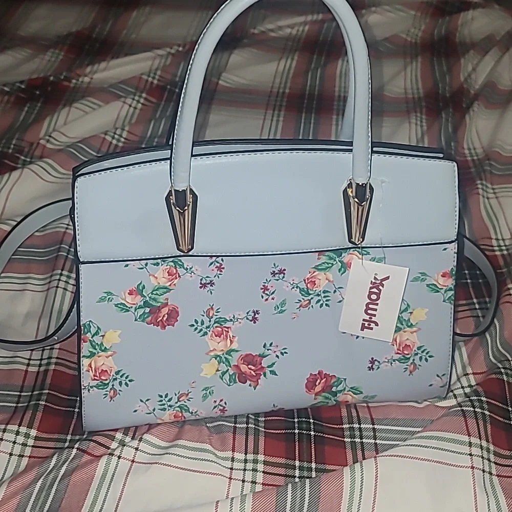 Floral Blue Handbag